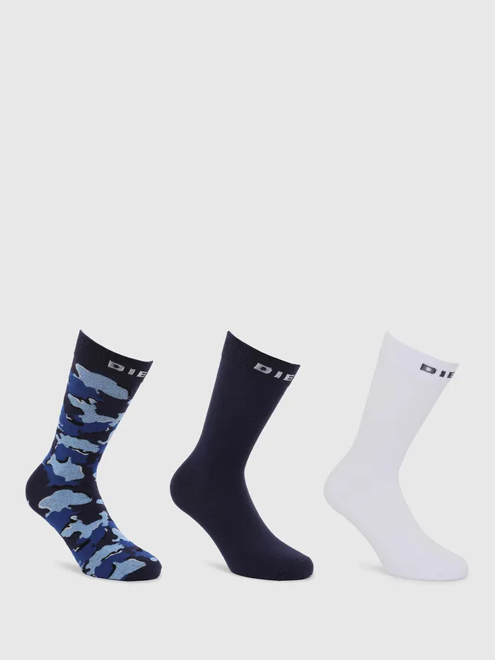 Diesel Socks Mens SKMRAYTHREEPACK BlackBlue Online