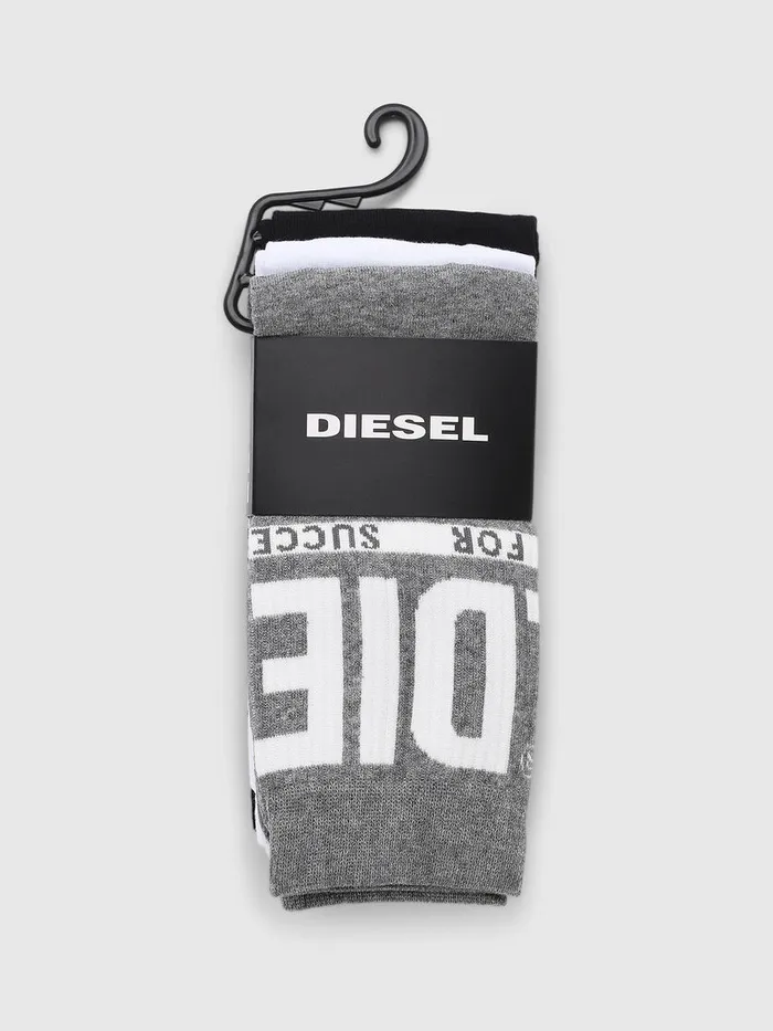 Diesel Socks Mens SKMRAYTHREEPACK GreyWhite Gift for Friend