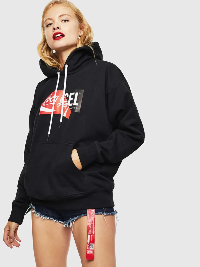 Diesel Sweaters Mens CCSALBYCOLA Black Casaul