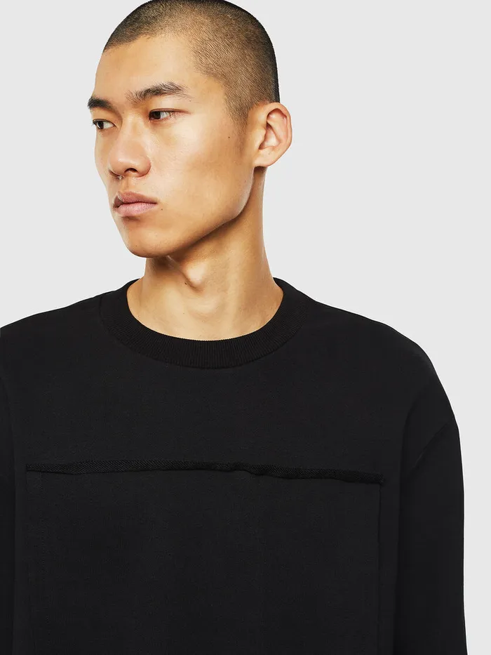 Diesel Sweaters Mens SBAYRAW Black Cheap On Sale