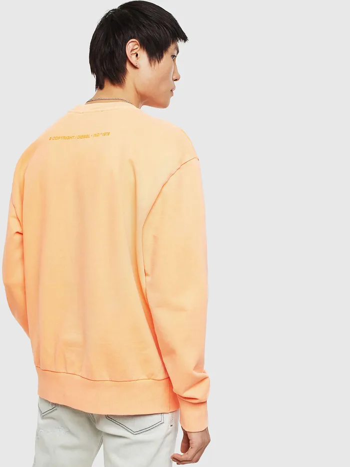 Diesel Sweaters Mens SBIAYFLUO Orange Popular