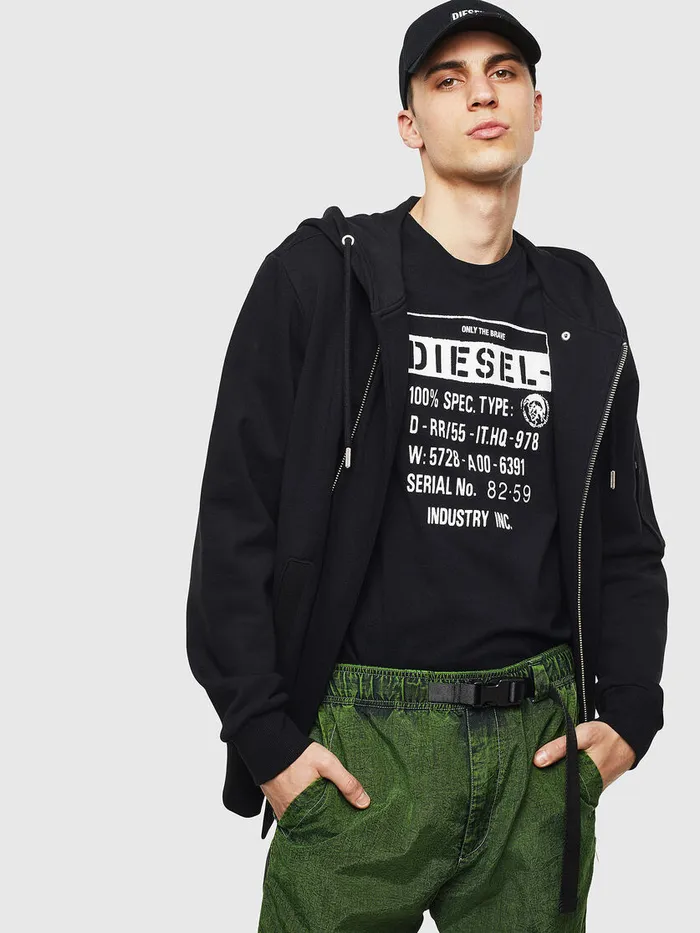 Diesel Sweaters Mens SGIANT Black On Sale