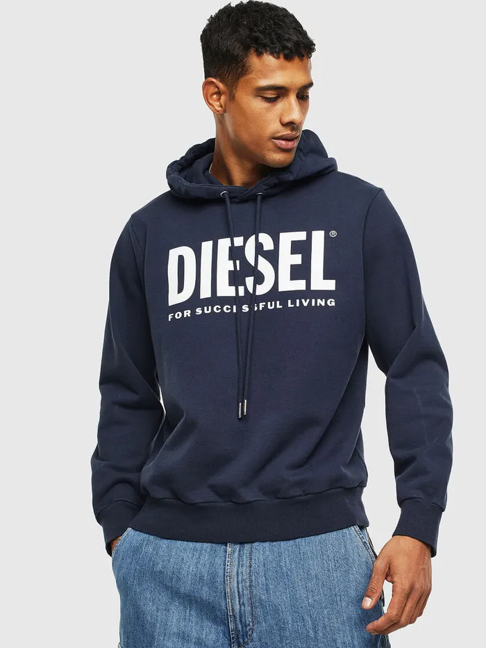 Diesel Sweaters Mens SGIRHOODDIVISION Dark Blue Gift for Friend