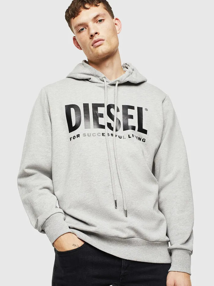 Diesel Sweaters Mens SGIRHOODDIVISION Light Grey For Sale
