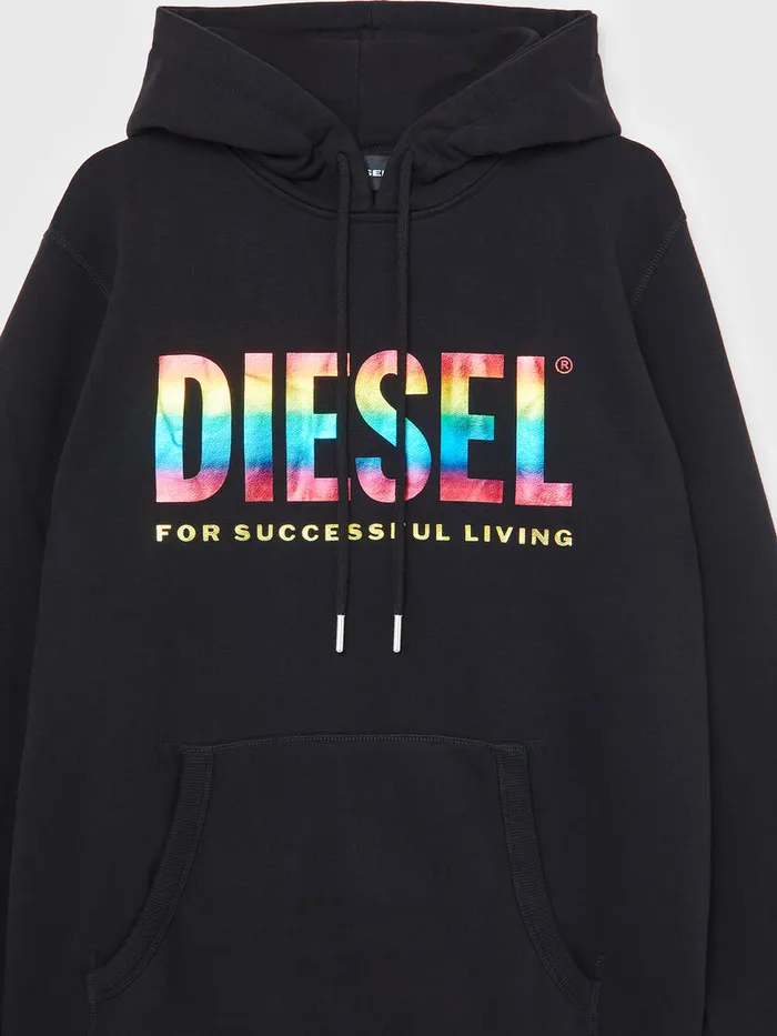 Diesel Sweaters Mens SGIRHOODP Black Casaul