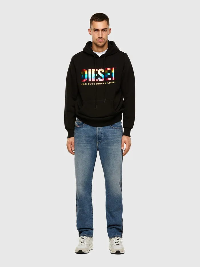 Diesel Sweaters Mens SGIRHOODP Black Casaul
