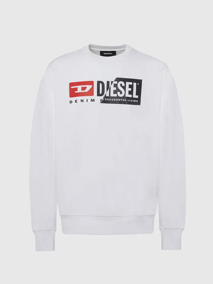 Diesel Sweaters Mens SGIRKCUTY White Casaul