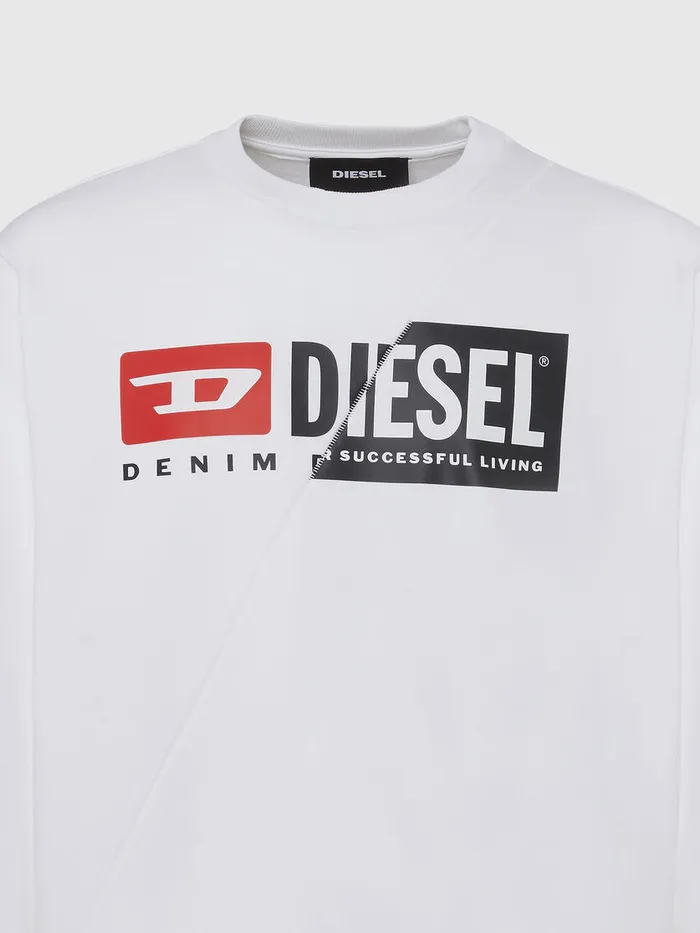 Diesel Sweaters Mens SGIRKCUTY White Casaul