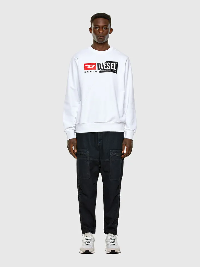 Diesel Sweaters Mens SGIRKCUTY White Casaul