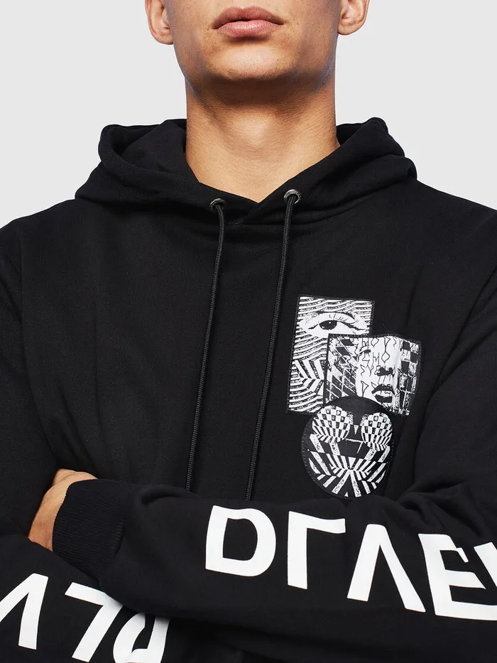 Diesel Sweaters Mens SGIRKHOODS4 Black Popular