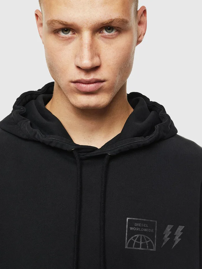Diesel Sweaters Mens SGIRKHOODSUN Black Casaul