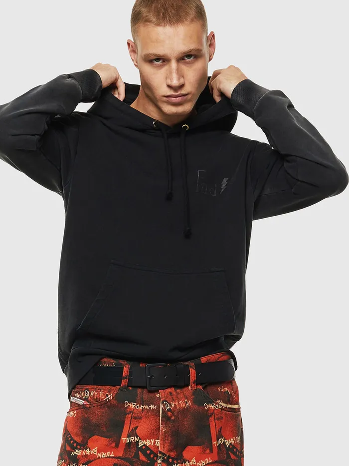 Diesel Sweaters Mens SGIRKHOODSUN Black Casaul