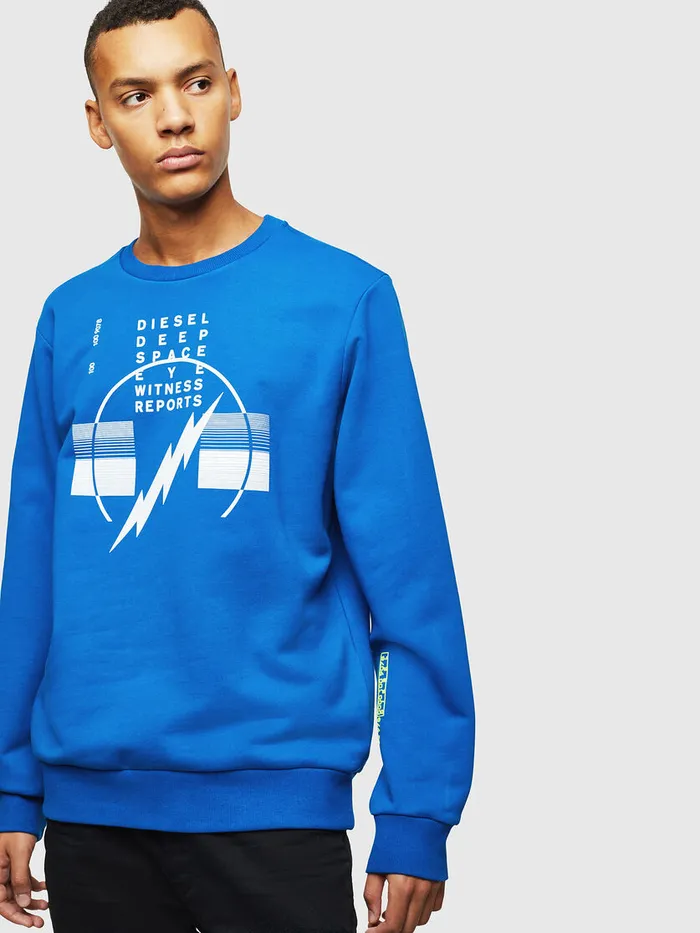 Diesel Sweaters Mens SGIRKJ2 Blue For Sale