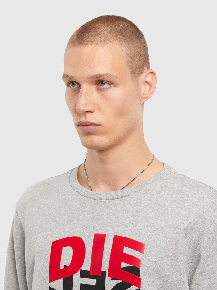 Diesel Sweaters Mens SGIRKN80 Light Grey Near Me
