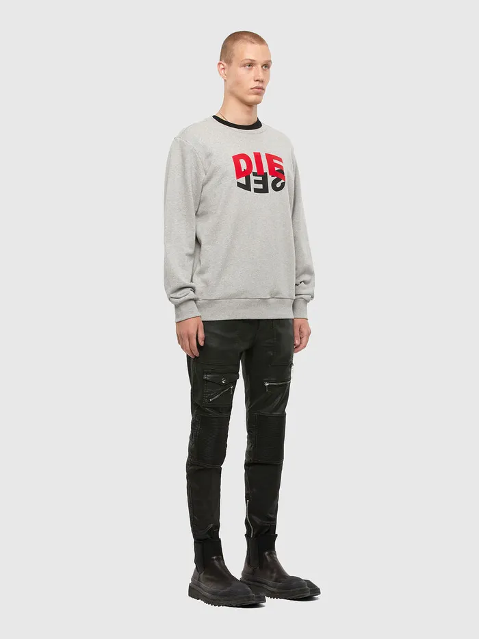 Diesel Sweaters Mens SGIRKN80 Light Grey Near Me