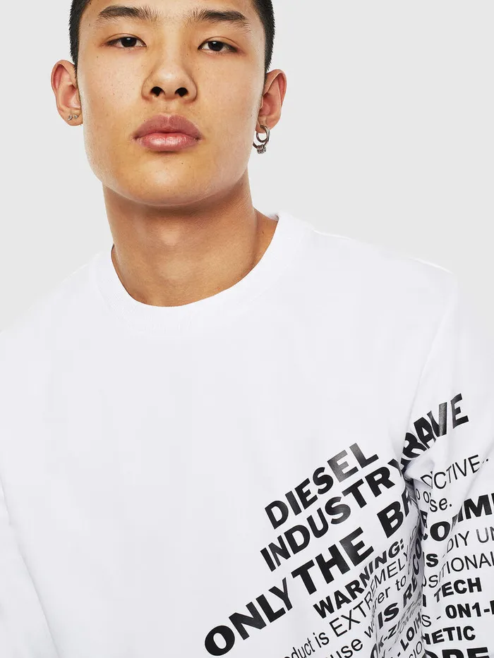 Diesel Sweaters Mens SGIRKS1 White Cheap On Sale