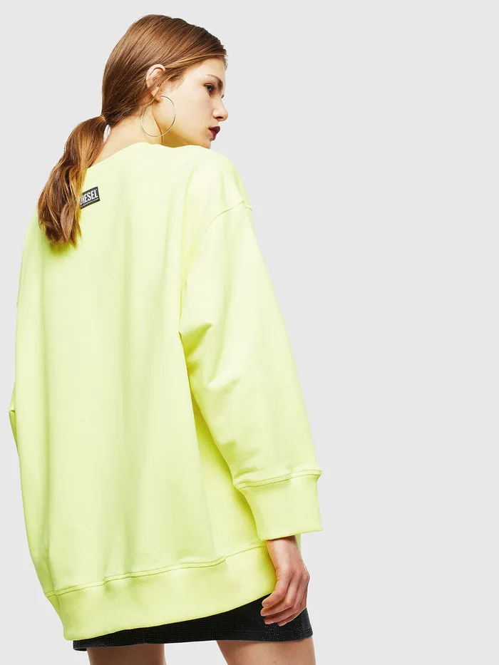 Diesel Sweaters Womens FAKUA Yellow Fluo Gift for Friend
