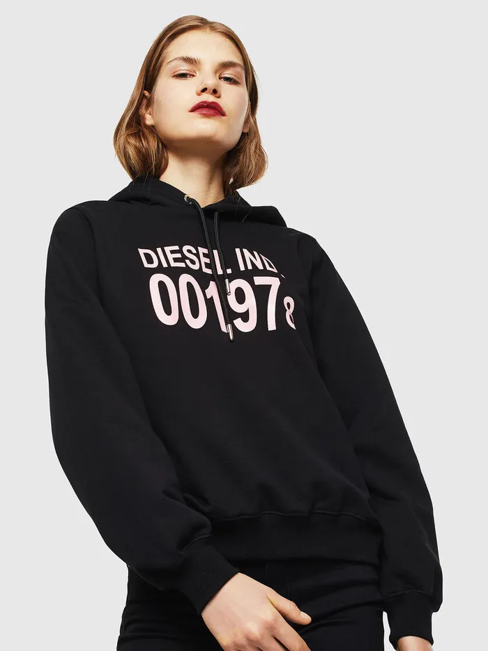 Diesel Sweaters Womens FANGHOODJ1 Black Near Me