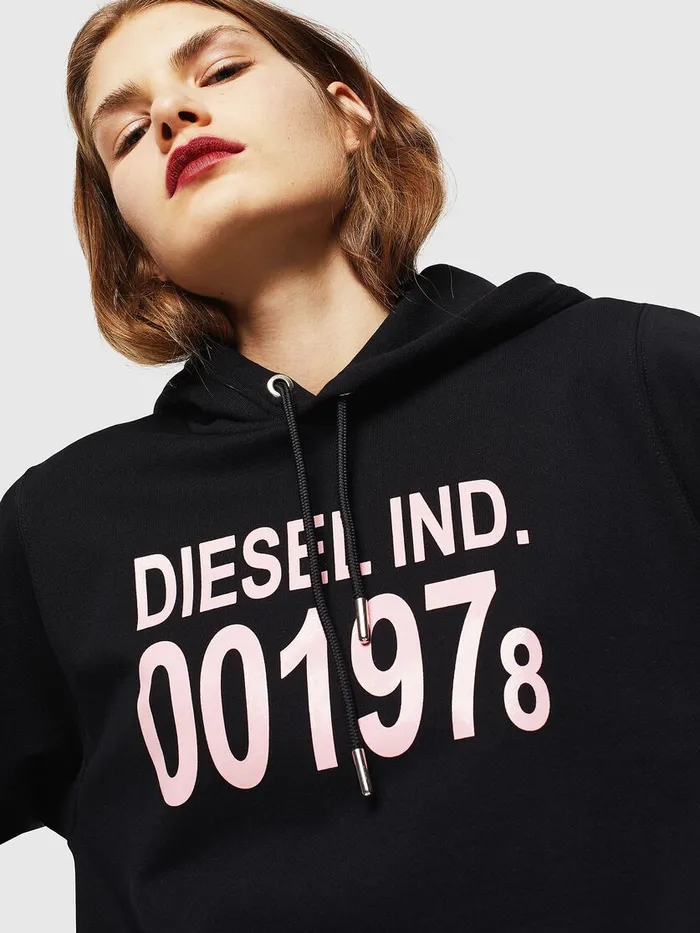 Diesel Sweaters Womens FANGHOODJ1 Black Near Me