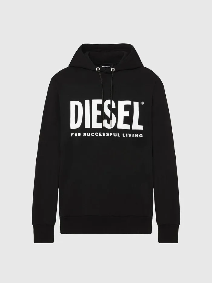 Diesel Sweaters Womens FANGHOODLOGO Black For Sale