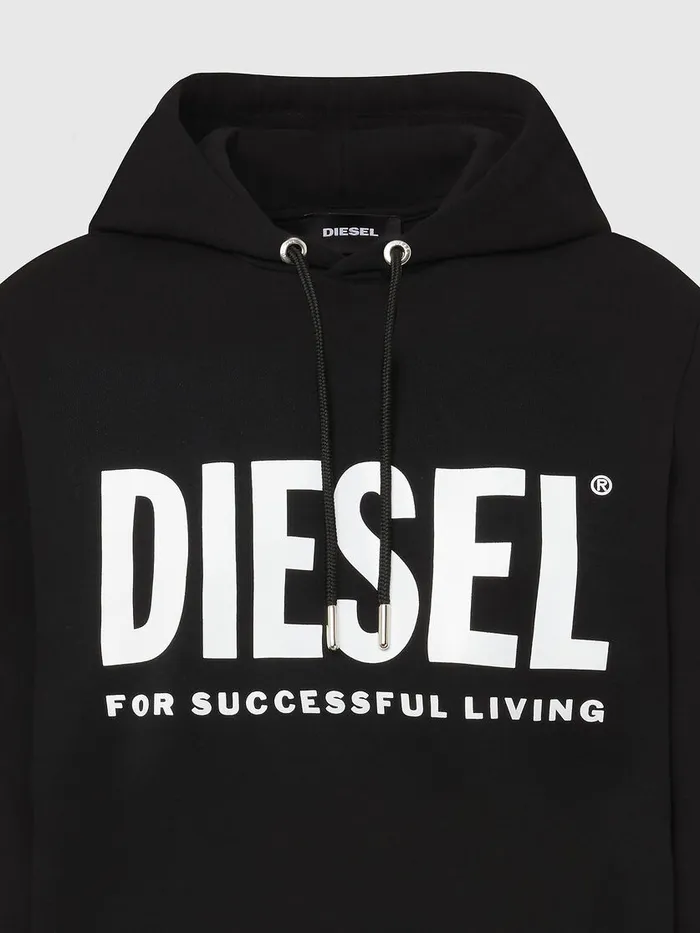 Diesel Sweaters Womens FANGHOODLOGO Black For Sale