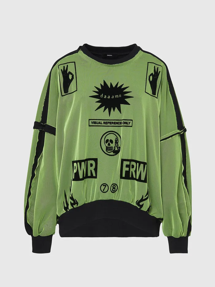 Diesel Sweaters Womens FTRULY Green On Sale