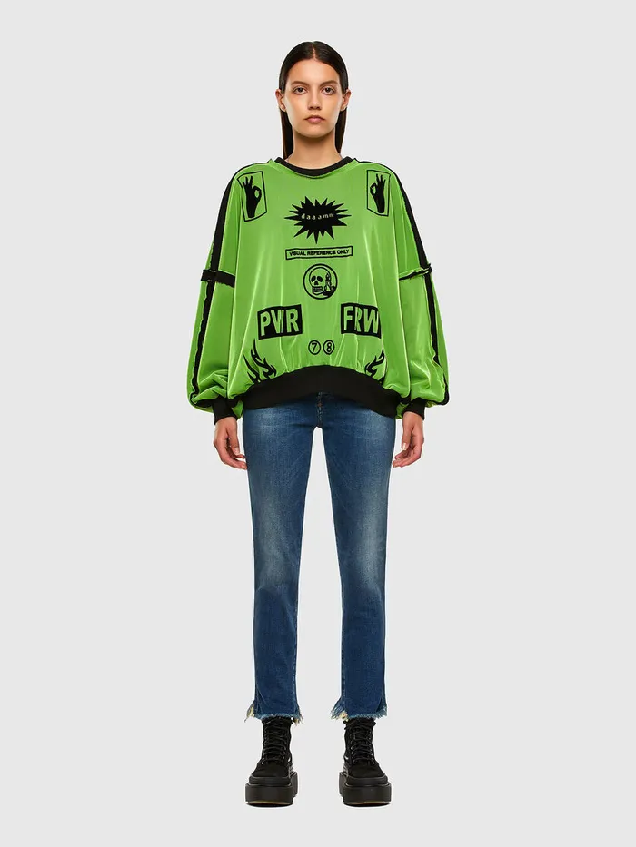 Diesel Sweaters Womens FTRULY Green On Sale