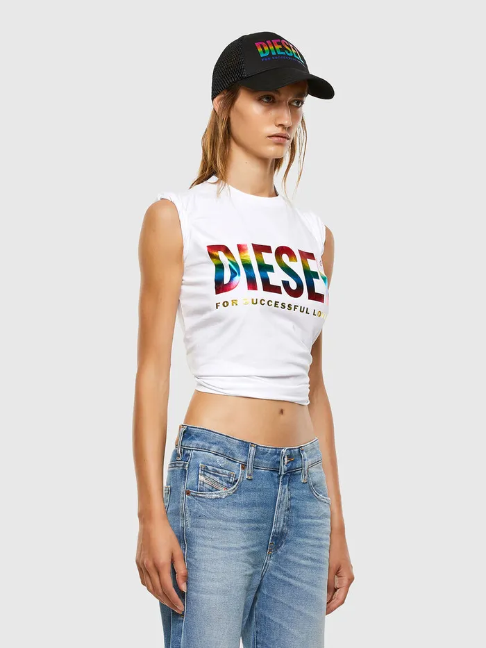Diesel Tshirts and Tops Womens BFOWTSILYP White Gift for Friend