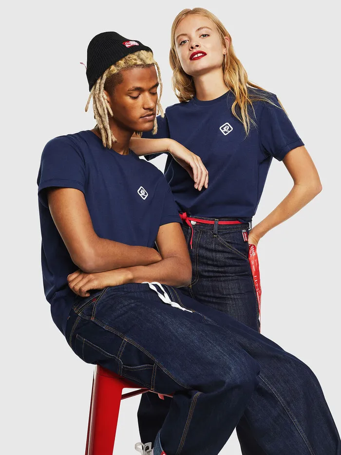 Diesel Tshirts and Tops Womens CCTDIEGOCOLA Dark Blue Online