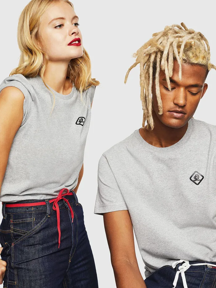 Diesel Tshirts and Tops Womens CCTDIEGOCOLA Grey Gift for Friend