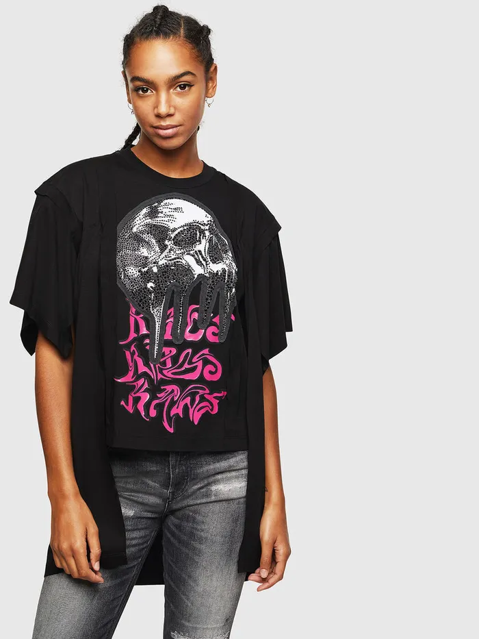 Diesel Tshirts and Tops Womens TAMELIA Black Gift Ideas