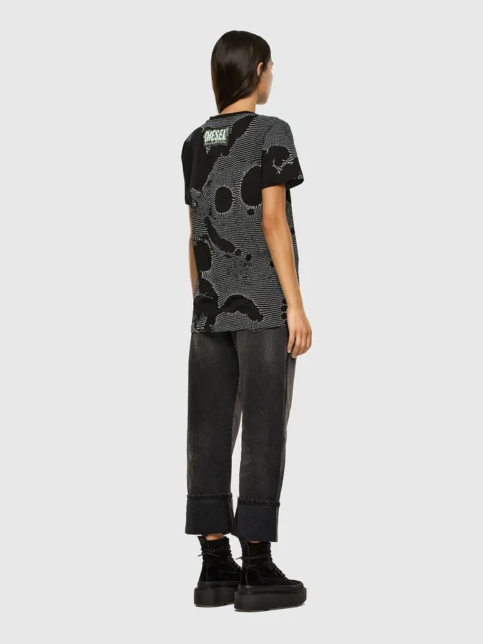 Diesel Tshirts and Tops Womens TDARIAE4 Black Popular