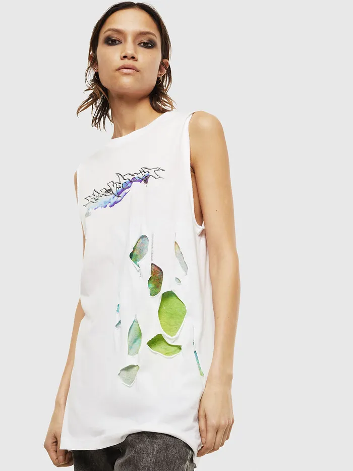Diesel Tshirts and Tops Womens TDIXIE White Cheap On Sale
