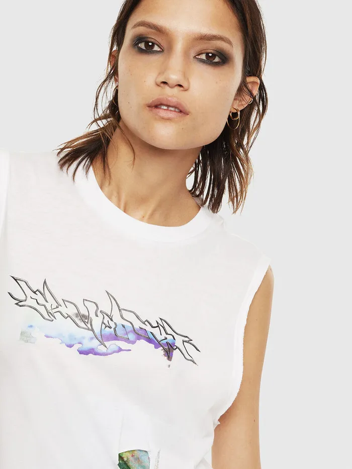 Diesel Tshirts and Tops Womens TDIXIE White Cheap On Sale