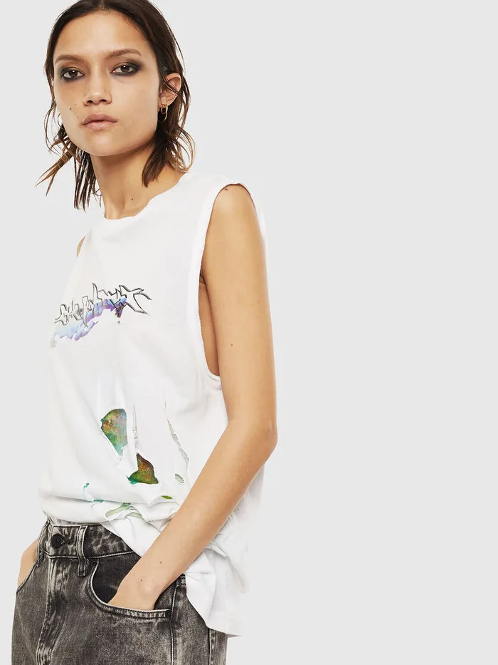 Diesel Tshirts and Tops Womens TDIXIE White Cheap On Sale