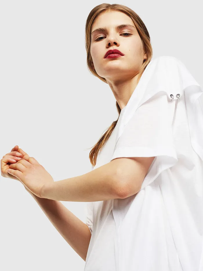 Diesel Tshirts and Tops Womens TKALIFA White Gift for Friend