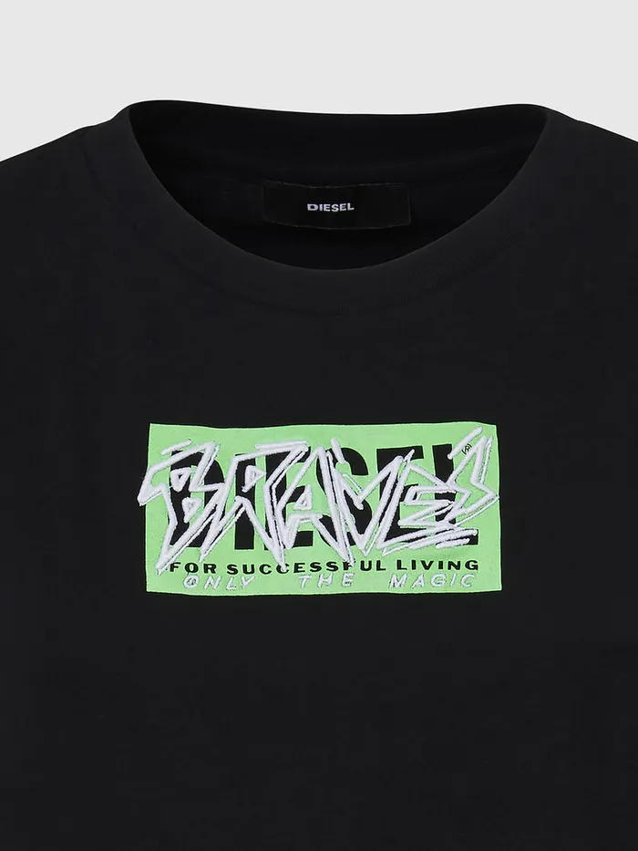 Diesel Tshirts and Tops Womens TLESLEEE90 Black Casaul