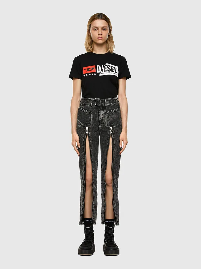 Diesel Tshirts and Tops Womens TSILYCUTY Black On Sale