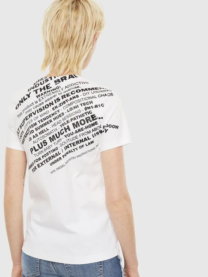 Diesel Tshirts and Tops Womens TSILYS1 White Gift Ideas