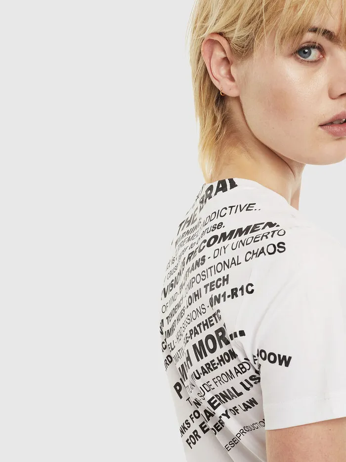 Diesel Tshirts and Tops Womens TSILYS1 White Gift Ideas