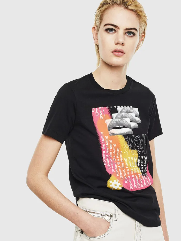 Diesel Tshirts and Tops Womens TSILYS5 Black Near Me