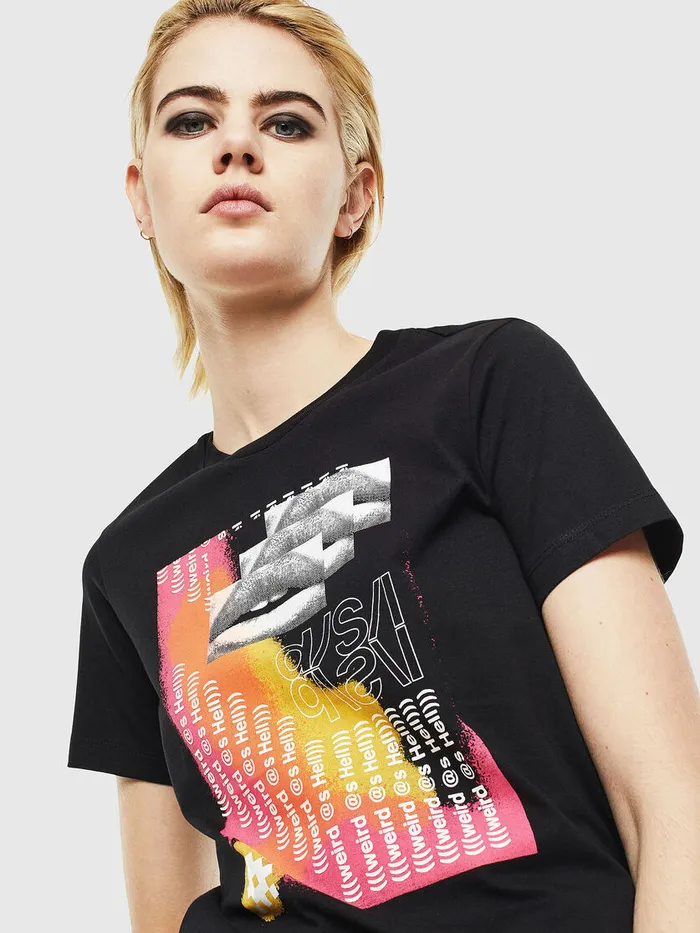 Diesel Tshirts and Tops Womens TSILYS5 Black Near Me