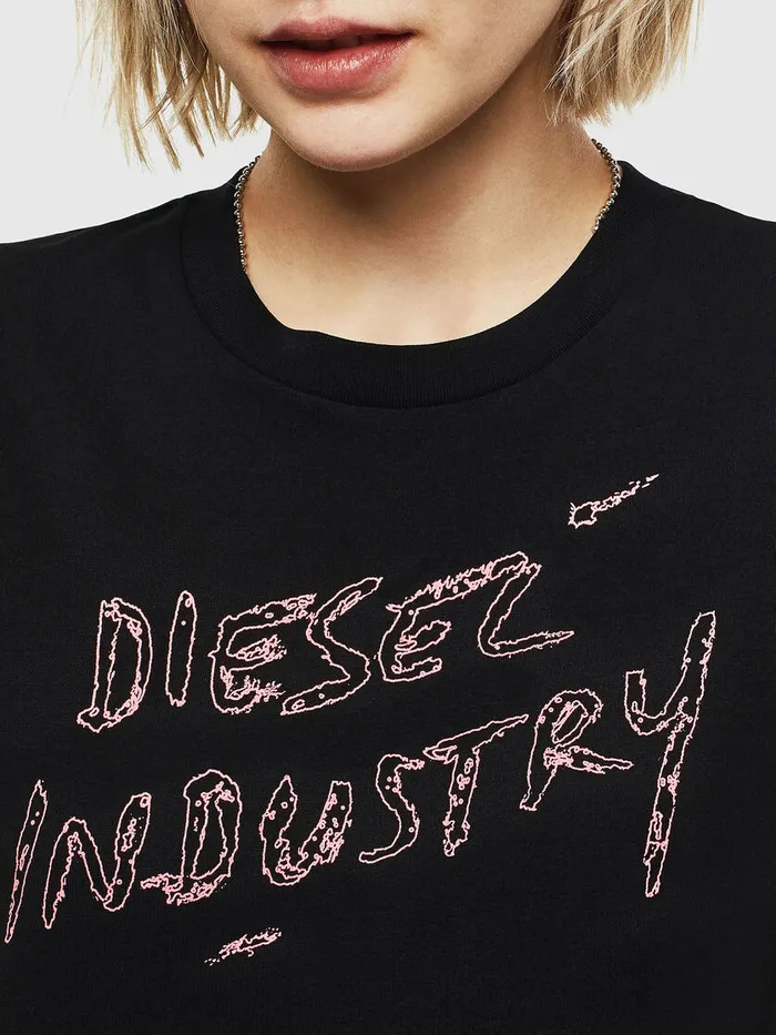 Diesel Tshirts and Tops Womens TSILYS7 Black Gift 4 You