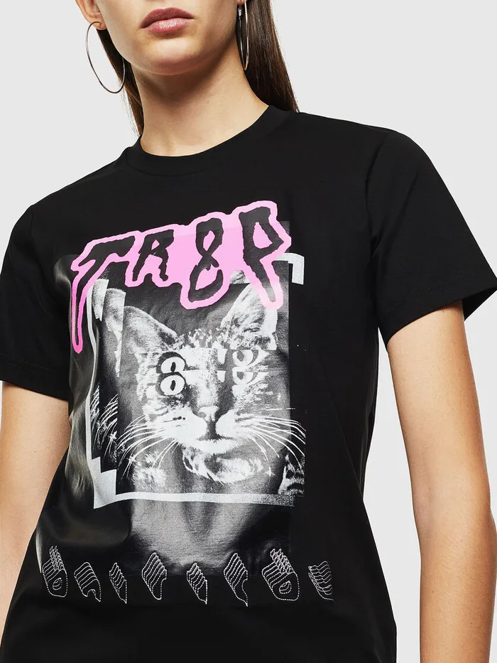 Diesel Tshirts and Tops Womens TSILYYC Black Gift for Friend