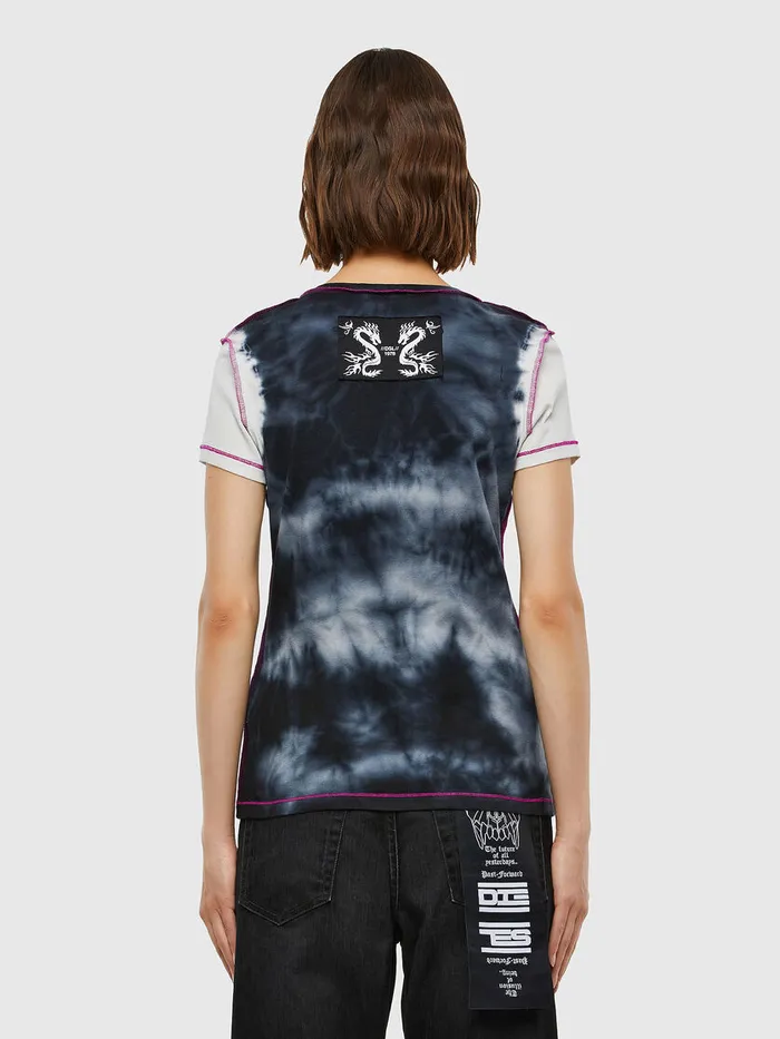 Diesel Tshirts and Tops Womens TSUPERYV10 BlueWhite On Sale