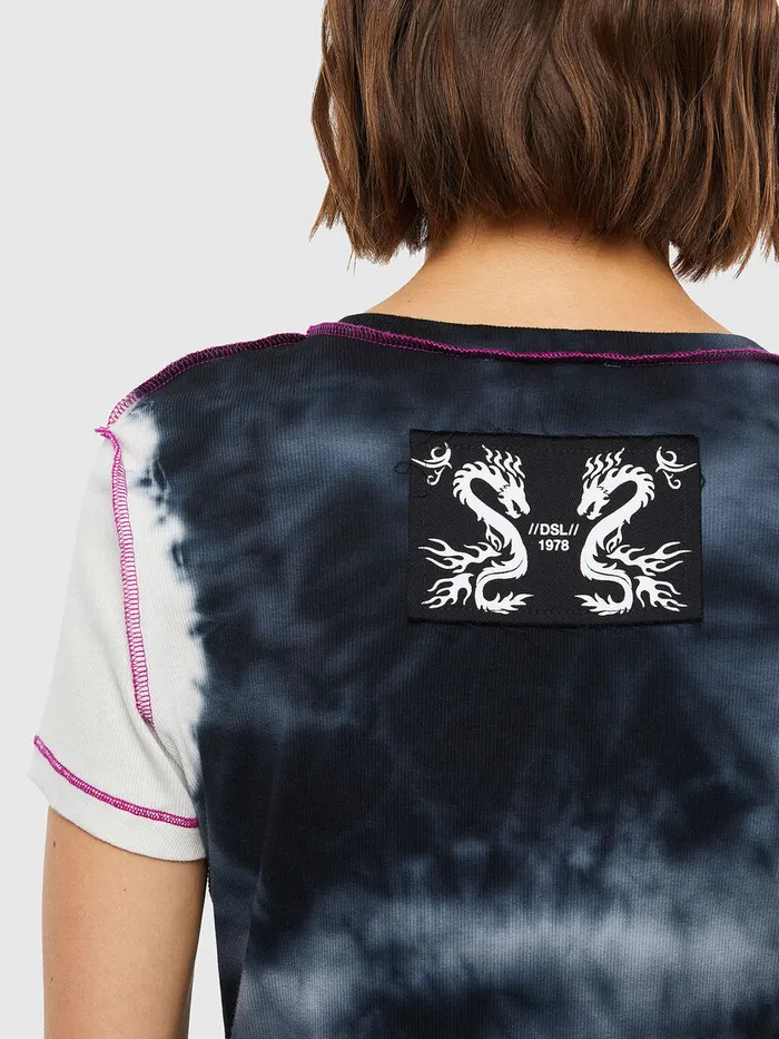 Diesel Tshirts and Tops Womens TSUPERYV10 BlueWhite On Sale