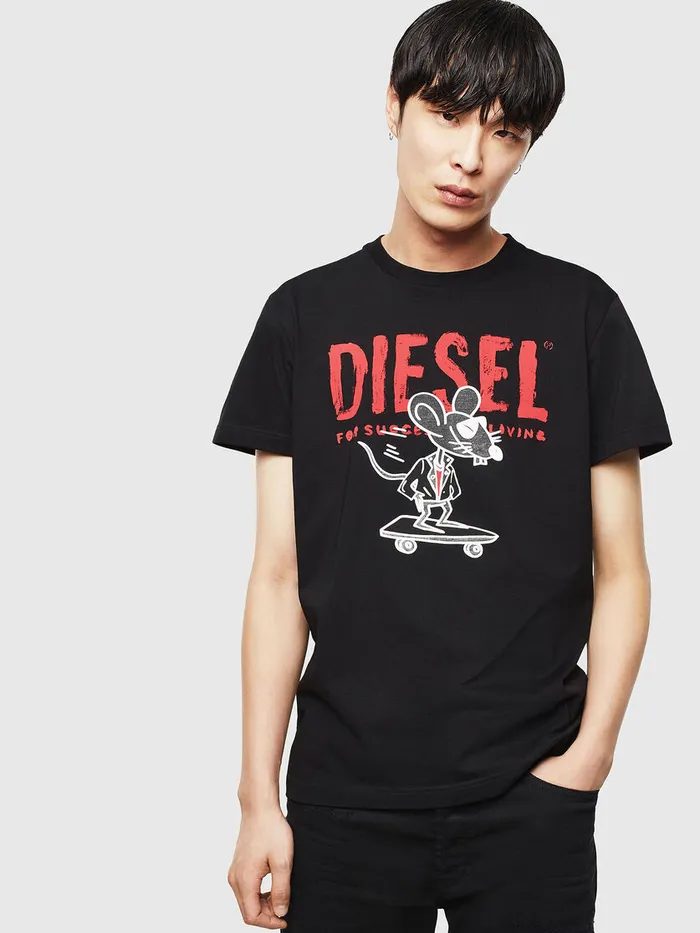 Diesel Tshirts Mens CLTDIEGO1 Black For Sale