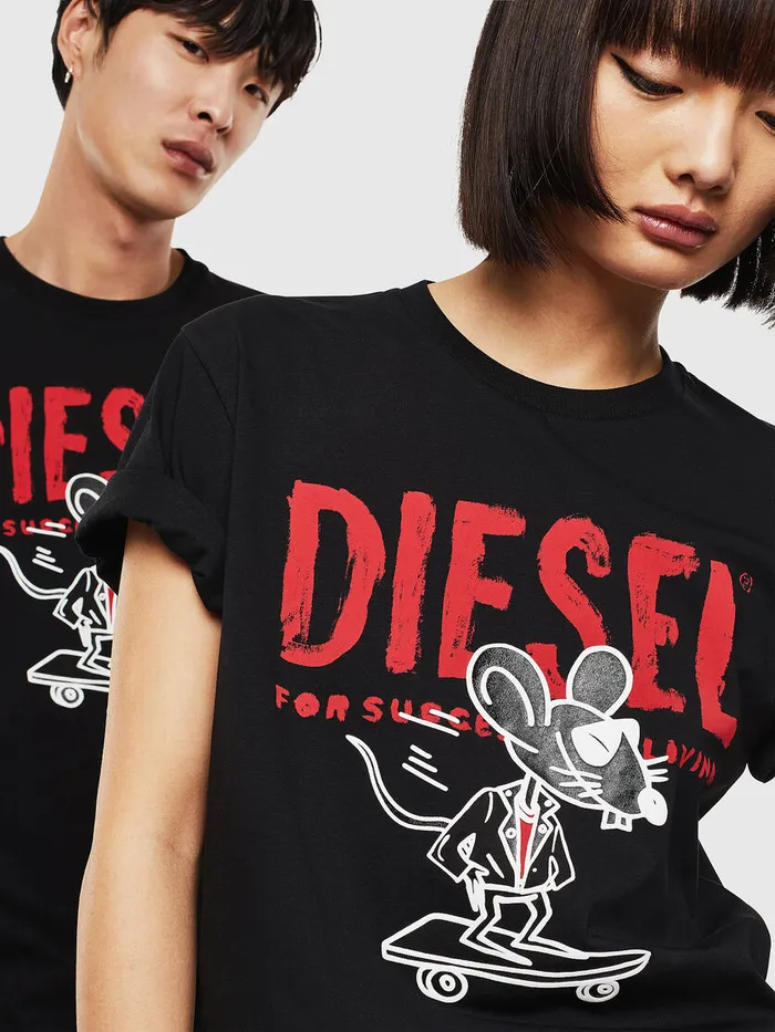 Diesel Tshirts Mens CLTDIEGO1 Black For Sale