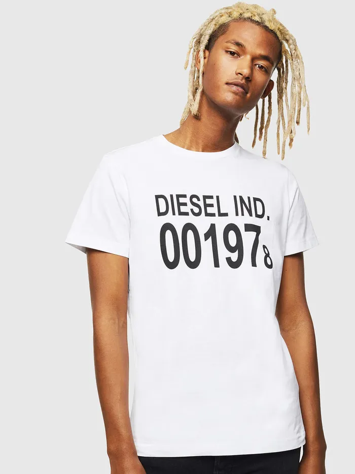 Diesel Tshirts Mens TDIEGO001978 White Gift Ideas