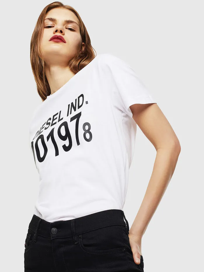Diesel Tshirts Mens TDIEGO001978 White Gift Ideas